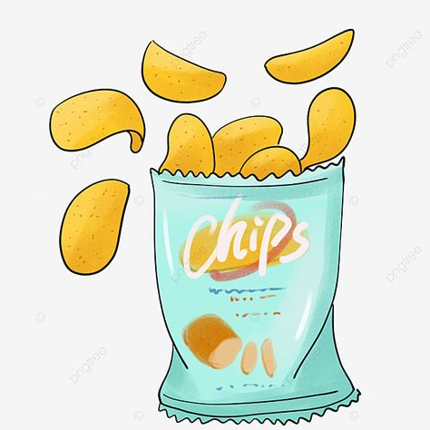 chips clipart,bagged potato chips,delicious potato chips,crunchy potato chips,disassembled potato chips,puffed food,decorative pattern,food clipart,potato clipart Chips Illustration Design, Bag Of Chips Drawing, Chips Cartoon, Chips Drawing, Potato Clipart, Chips Illustration, Chips Aesthetic, Potatoes Chips, Chips Design