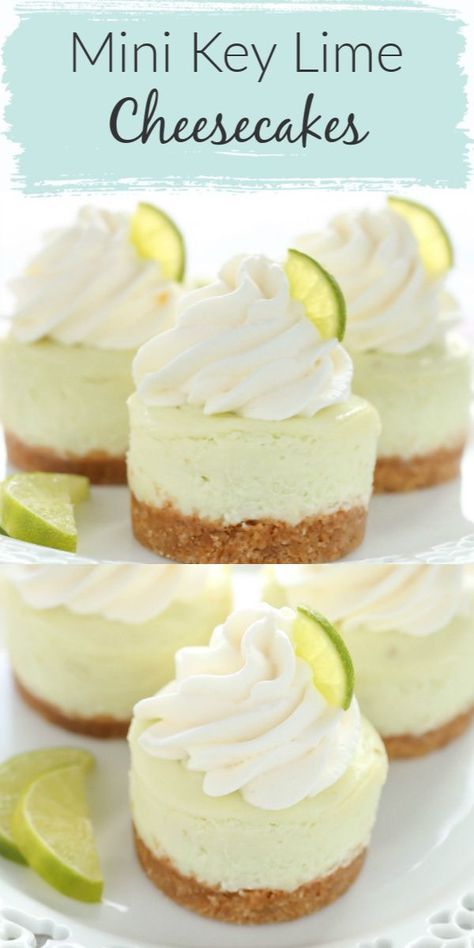 Homemade Graham Cracker, Mini Cheesecakes Easy, Homemade Graham Cracker Crust, Lime Desserts, Biscuits Graham, Key Lime Cheesecake, Dessert Parfait, Mini Cheesecake Recipes, Homemade Graham Crackers