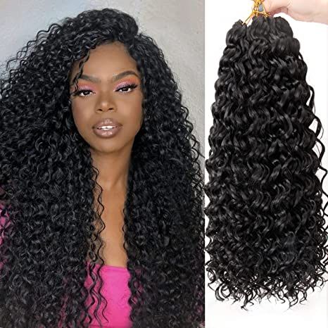 Deep Twist Crochet Braids, Water Wave Crochet Hair, Ocean Wave Crochet Hair, Water Wave Crochet, Wave Crochet, Beach Curls, Braiding Hair Extensions, Bohemian Crochet, Curly Crochet Hair Styles