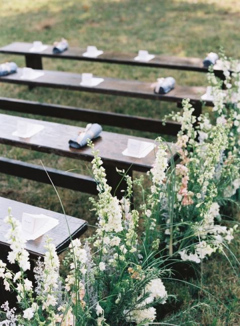 Potted Wildflowers, Nashville Fall, Wedding Ceremony Seating, Brooklyn Winery, Ceremony Aisle, Rustic Wedding Ceremony, Wedding Ceremony Ideas, Garden Weddings Ceremony, Rustic Vintage Wedding