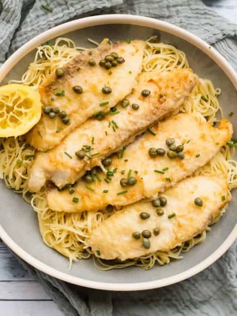 Fish Piccata Recipe Simple Salmon Patties Recipe, Fish Piccata, Piccata Recipe, Salmon Patties Recipe, Patties Recipe, Salmon Patties, Sauteed Spinach, Fish Fillet, Ready Meal