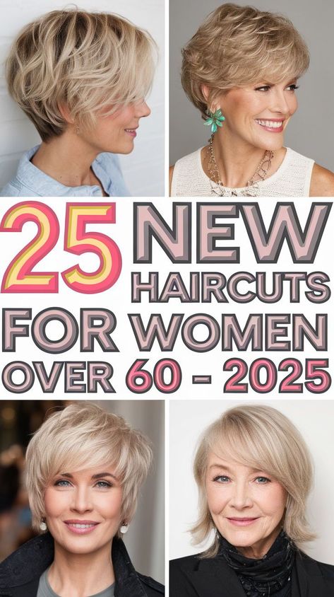 For new haircuts for women over 60 - 2025, a medium length layered bob is ideal for older women with thick hair. This style keeps hair looking full and voluminous while staying manageable. The shoulder length cut is perfect for framing the face, and adding layers creates movement, making it a versatile choice for both casual and formal occasions. Medium Length Stacked Haircuts, 65+ Hair Styles, Layered Short Haircuts For Women, Medium Length Bobs For Fine Hair, Senior Haircuts Older Women, Haircuts For Thick Medium Length Hair, Short Layered Haircuts For Wavy Hair, Hairstyles For 65 Year Old Women, Shoulder Length Hair Over 60 Older Women