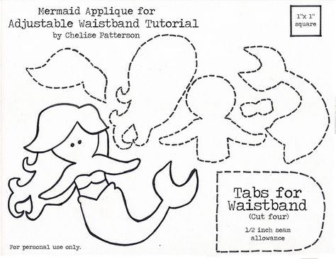 skirttut10 | Flickr – Compartilhamento de fotos! Mermaid Outline, Mermaid Applique, Mermaid Invitations, Applique Templates, Paper Doll Template, Patch Aplique, Felt Pattern, Felt Patterns, Stencil Template