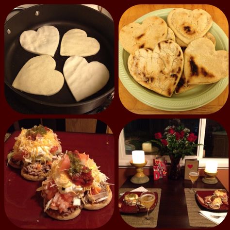 Heart shaped sopes for Valentine's Day! Mexican Food, Mexican Food Recipes, Heart Shapes, Valentine's Day, Valentines Day, Valentines, Art