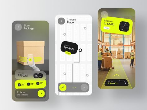 Smart Warehouse - AR Management App by Jack R. for RonDesignLab ⭐️ on Dribbble Smart Warehouse, App Map, Plant App, Ui Ux 디자인, Ui Design Dashboard, Ux App Design, App Design Layout, Mobile App Design Inspiration, Warehouse Management