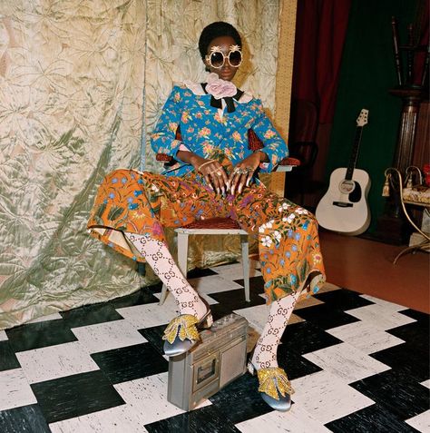 Gucci Pre-Fall 2017 Gucci Pre Fall 2017, Gucci Ad, Glen Luchford, Gucci 2017, Gucci Campaign, Gucci Disco, Joan Smalls, Black Culture, Fall 2017