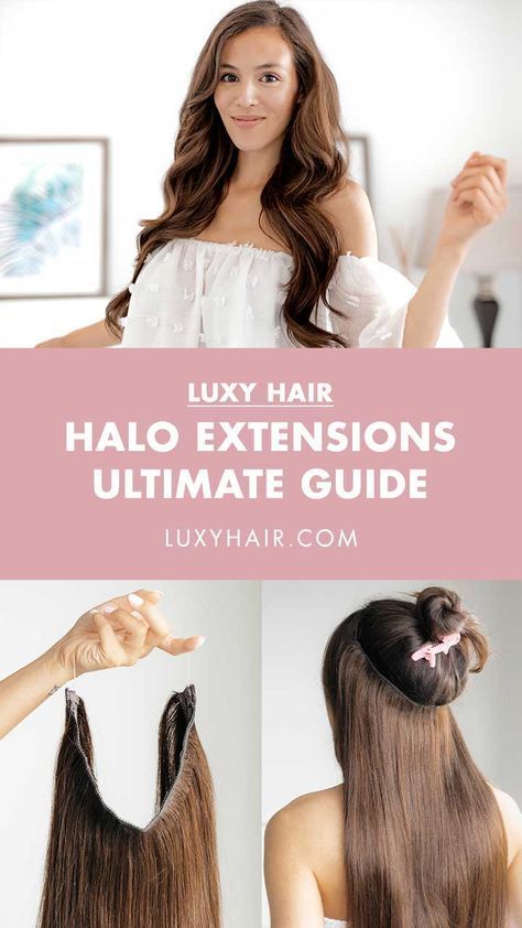 Hair Halo Extensions, Hair Extensions Halo, Easy Hair Extensions, Hair Halo, Hair Extensions Tutorial, Luxy Hair Extensions, Hair Extensions Before And After, Halo Extensions, Hair Extensions For Short Hair