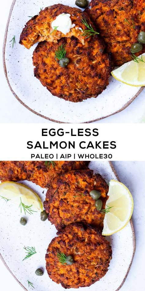 Aip Dinners For Family, Aip Seafood Recipes, Aip Fish Recipes, Aip Salmon, Whals Protocol, Aip Lunch, Easy Salmon Cakes, Paleo Low Fodmap, Aip Baking