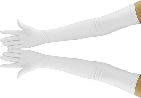 Amazon.com: Ensnovo Adult Over Elbow 20.1" Stretch Long Spandex Opera Gloves White,Large : Clothing, Shoes & Jewelry Long White Gloves, Opera Gloves, Style Steal, Chunky Knit Blanket, Long Gloves, Dress Gloves, Large Scarf, Knit Mittens, Paisley Design