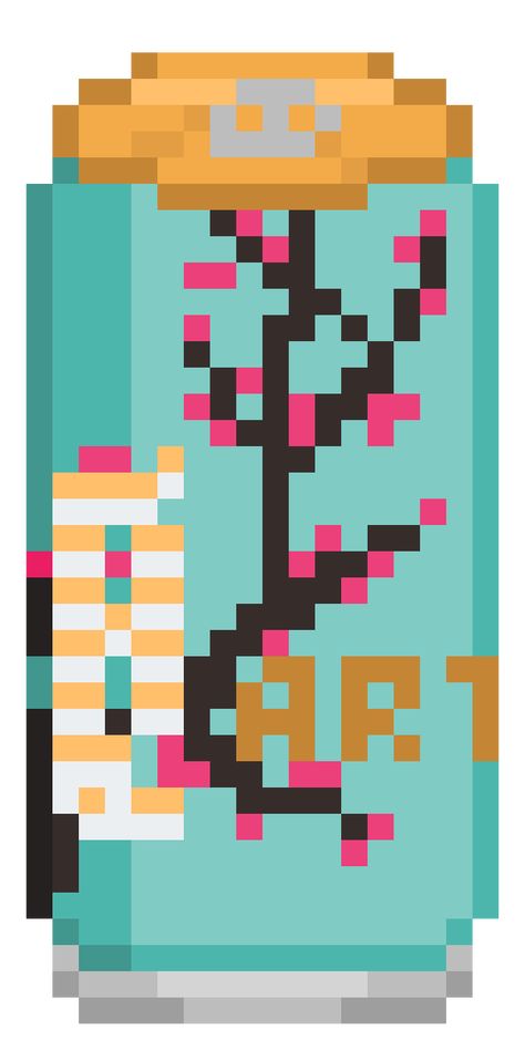 Did this for the Coffee Pixel Art Gif, Pixel Drink, Pixel Art Tea Cup, Drawing Application, Pixel Drawing, Arizona Tea, Pixel Art, Arizona, Cross Stitch Patterns