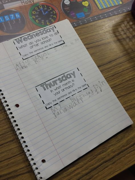 Mrs. Warner's first week in first grade and how she uses quick writes in a writing journal. Writing Journals For First Grade, Daily Writing Journals First Grade, Morning Work Days Of The Week, First Grade Writing Journal, 1st Grade Writing Journal, Second Grade Writing, Notebook Writing, Primary Writing, Quick Writes