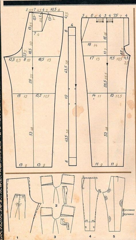 Pola Rok, Trousers Pattern, Trouser Pattern, Sewing Measurements, Sewing Pants, Tailoring Techniques, Pants Sewing Pattern, Garment Pattern, Sewing Book