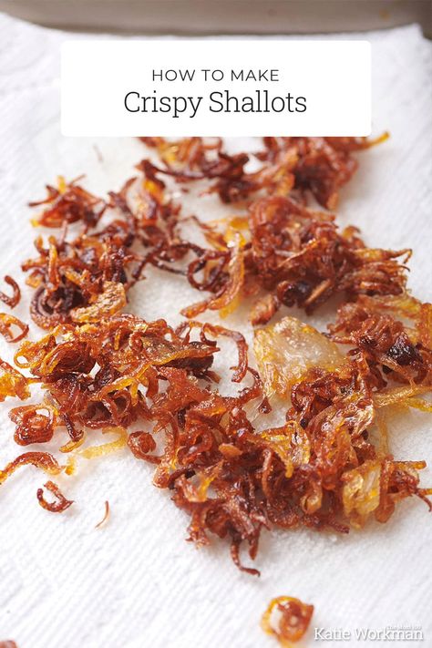 Shallot Recipes, Roast Chicken Recipe, Crispy Shallots, Fried Shallots, Passover Recipes, Crispy Onions, Vegetable Sides, Roast Chicken, Veggie Sides