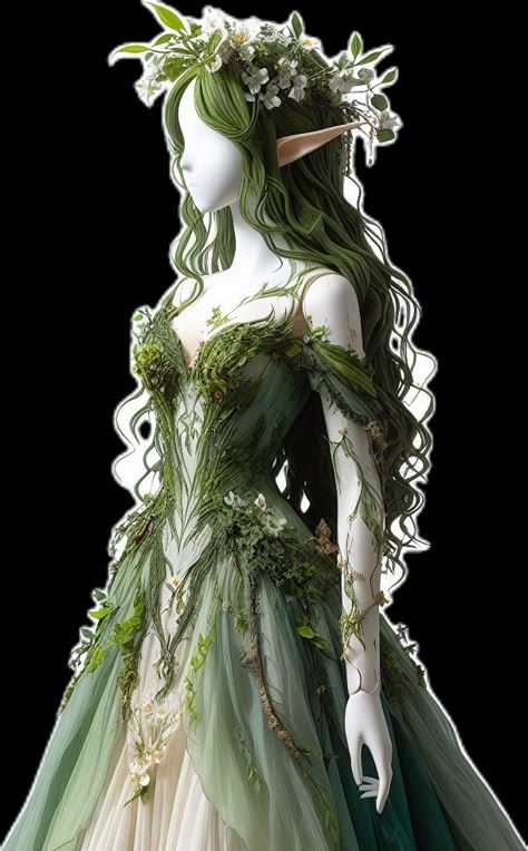 Woodland Costume Women, Whimsical Prom Dress Fairytale, Moth Dress Drawing, Fantasy Elf Dress, Fantasy Elf Outfit, Fantasy Dress Green, Halloween Costumes Elf, Elf Inspired Outfit, Elf Outfit Women