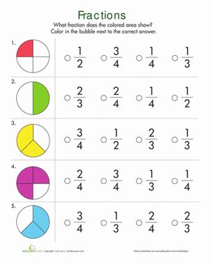 Quiz your first grader on her knowledge of fractions. She'll review simple fractions, including halves, thirds and fourths. Fraction Worksheet, Simple Fractions, Fraction Activities, Fractions Worksheets, Second Grade Math, Math Fractions, School Worksheets, Homeschool Math, 4th Grade Math