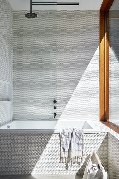 Bathroom Drop In Tubs Design Photos and Ideas - Dwell Bathtub Tile Surround, Tile Around Bathtub, Small Ensuite Bathroom, Tile Tub Surround, Drop In Tub, Creative Tile, Drop In Bathtub, Bathtub Tile, Tub Ideas