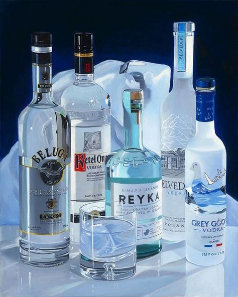 Vodka on Ice by Thomas Stiltz Vodka Aesthetic, Beluga Vodka, Reyka Vodka, Good Rum, Whiskey Drinks, Alcohol Bottles, Vodka Drinks, Pretty Drinks, Selling Art Online