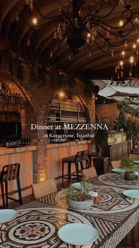 Mahabat 🌻 Istanbul | Reels | Dinner at @mezzenna.kurucesme in Kurucesme, Istanbul was a delightful experience ☺️. Mezzenna offers wide variety of Turkish kebabs and… | Instagram Egypt Hotel, Turkey House, Turkish Kebab, Turkish Restaurant, Farm Restaurant, Cafe Ideas, Steak House, Restaurant Furniture, Restaurant Interior Design