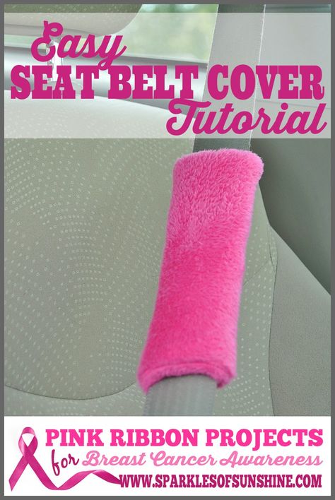 Learn how easy it is to make a seat belt cover with the simple sewing tutorial at Sparkles of Sunshine. Seat Belt Pillow, Seatbelt Cover, Simple Sewing Tutorial, Simple Sewing, Sew Ins, Beginner Sewing Projects Easy, Seat Belt Cover, Leftover Fabric, Sewing Projects For Beginners