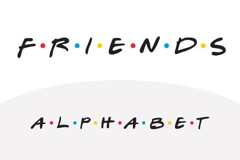 An alphabet in the style of the classic TV show Friends. The pack includes letters A-Z as well as three dots for placing in between each letter. You also might... Tv Show Friends, Friends Logo, Friend Logo, Free Friends, Teacher Signs, Friends Font, Three Dots, Friends Party, Friends Show