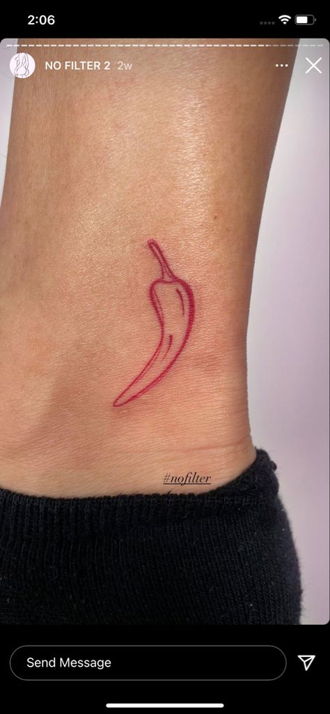 Tiny Chilli Tattoo, Chilli Pepper Tattoo, Chili Tattoo Minimal, Small Chili Pepper Tattoo, Chili Tattoo, Chilly Pepper Tattoo, Fine Line Chili Pepper Tattoo, Chili Pepper Tattoo, Pepper Tattoo