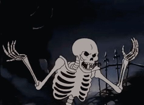 Animated Skeleton, Spooky Memes, Halloween Gif, A Skeleton, Spooky Scary, Aesthetic Gif, Vintage Cartoon, Halloween Skeletons, Red Aesthetic