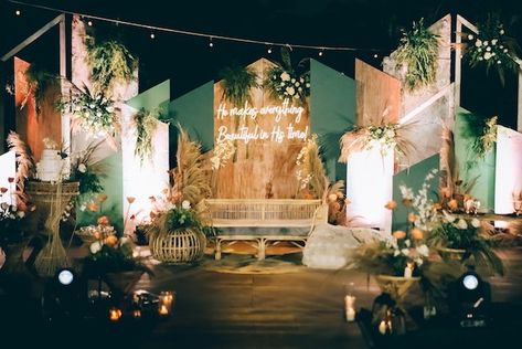 Debut Theme Ideas Classy, Green And Orange Palette, Debut Theme Ideas, Debut Design, Debut Theme, Philippine Wedding, Brown Theme, Modern Filipiniana, Backyard Wedding Ceremony