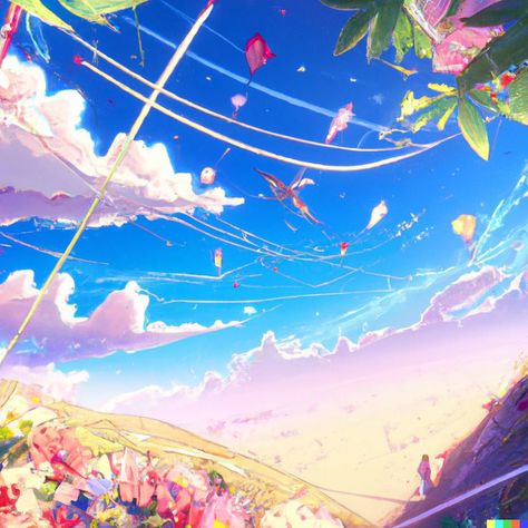 Kite Flyer, Character Dance, Morning Sky, Color Blending, An Anime, In The Morning, Anime Character, The Morning, Cool Designs