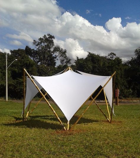 The Best Student Design-Build Projects Worldwide 2016,Universidade Federal de Goiás - UFG. Image Courtesy of Luccas Chaves Student Design, Bamboo Building, Build Projects, Best Student, Covered Balcony, Bamboo Structure, Bamboo Architecture, Tent Design, Geodesic Dome