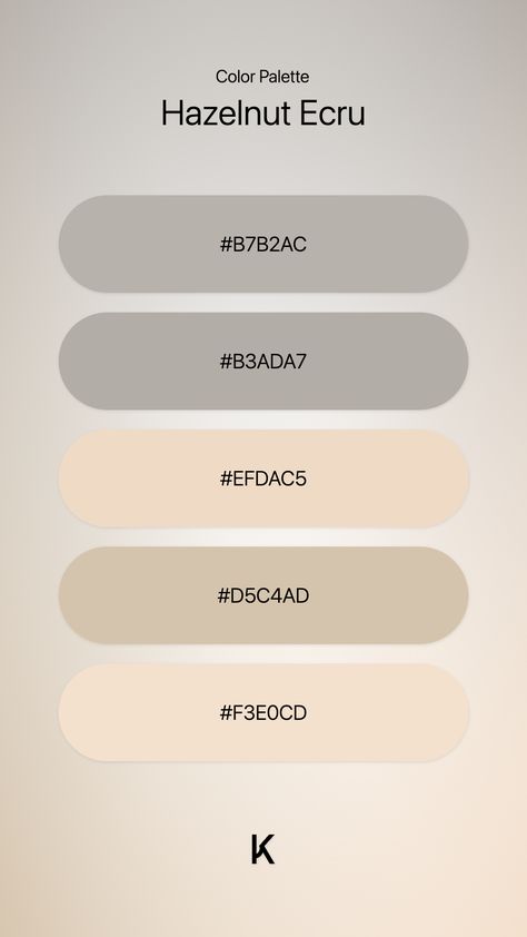 Art · Beauty · Beige · Brown · Color · Color Palette · Delicate · Design · Ecru · Hazel · Hazelnut · Neutral · Palette · Pantone · Timeless · Warm · Warmth · Hazelnut Ecru · Summer · Color Palette Goodnotes Tricks, Color Palette Summer, Canva Colors, Color Moodboard, Beige Brown Color, Palette Summer, Hex Color, Pantone Colour Palettes, Hex Color Palette