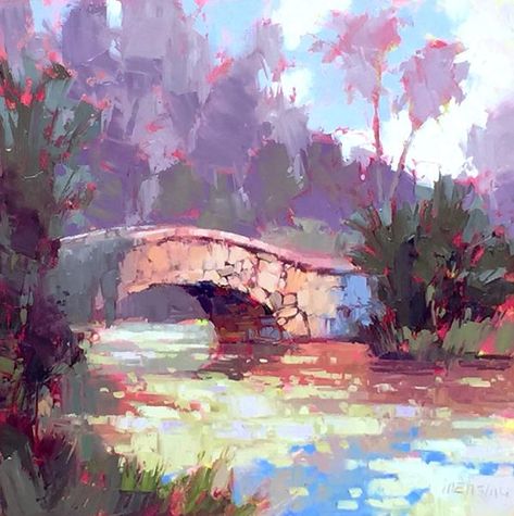 David Mensing, Marla Baggetta, Environment Painting, Stone Bridge, Vero Beach, Plein Air Paintings, Traditional Paintings, Dreamy Art, Environment Concept Art