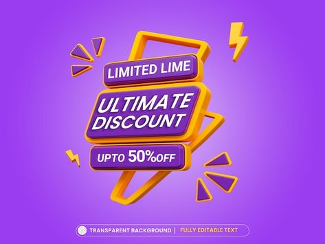 Discount offer badge with editable text ... | Free Psd #Freepik #freepsd #3d-label #offer-3d #tag-3d #3d-banner Offers Creative Ads, Offer Creative Ads, 3d Banner, 3d Text Effect, Free Psd Files, 3d Text, Text Effect, Creative Ads, Discount Offer