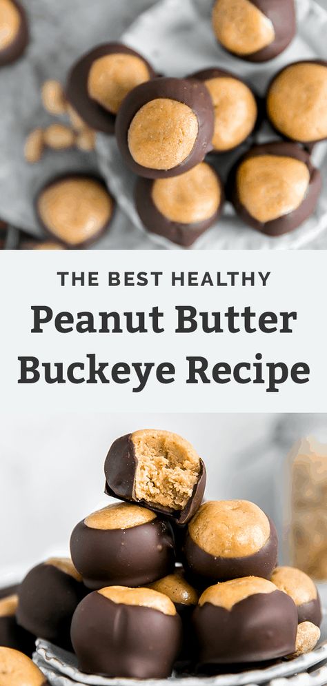 Paleo Peanut Butter Balls, Buckeye Balls Recipe, Buckeye Recipe, Healthy Peanut Butter Balls, No Bake Healthy, Buckeye Balls, Peanut Butter Buckeyes, Buckeyes Recipe, Bars Cookies