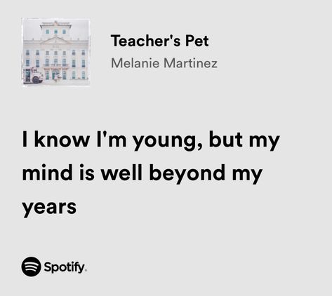 Teachers Pet Melanie Martinez Wallpaper, Teacher's Pet Melanie Martinez Aesthetic, Teachers Pet Lyrics, Teacher Pet Aesthetic, Teachers Pet Melanie Martinez, Melanie Martinez Spotify Lyrics, Andie Bell, Melanie Martinez Quotes, Melanie Martinez Lyrics