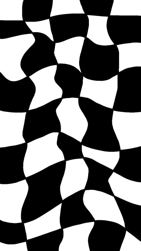 Check Board Wallpaper, Black And White Halloween Wallpaper, Cute Checkered Wallpaper, Black And White Checkered Wallpaper, Wavy Aesthetic, Wavy Checkered Pattern, Checkerboard Wallpaper, Wavy Checkerboard, Checker Wallpaper