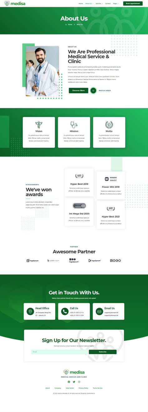 Medisa - Medical Elementor Template Kit Testimonials Web Design, Contact Us Page Design, Single Page Website, Elementor Templates, About Us Page Design, Medical Websites, Medical Website, Medical Website Design, Packaging Template Design