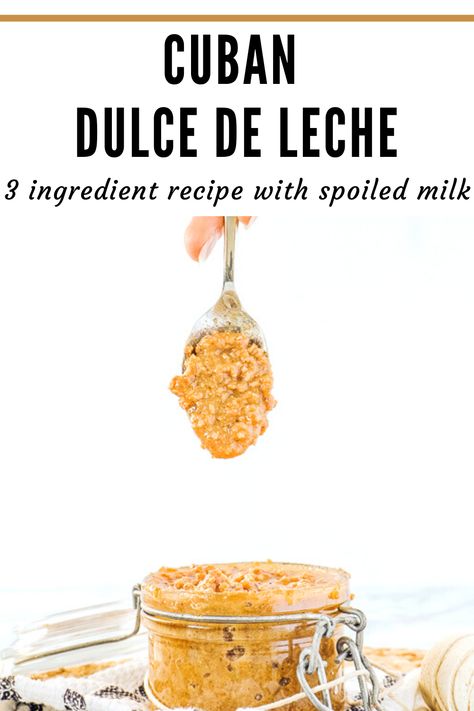 Cuban dulce de leche cortada is made with 3 ingredients: curd milk, sugar, lemon and cinnamon if you wish to flavour it. It's an easy sweet treat to prepare! #dulcedeleche #cuban #dulcedelechecortada Flourless Almond Cake, Plain Cookies, Milk Dessert, 3 Ingredient Recipes, Eating Alone, Almond Cake, Cuban Recipes, Almond Cakes, Sliced Almonds