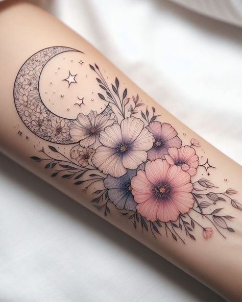 Transform your tattoo game with stunning floral designs. Elegant, artistic, and always in bloom! Spooky Flower Tattoo, Spooky Floral Tattoo, Gothic Floral Tattoo, Minimalist Floral Tattoo, Floral Tattoo Ideas, Tattoo Process, Floral Tattoos, Unique Bouquet, Single Line Drawing