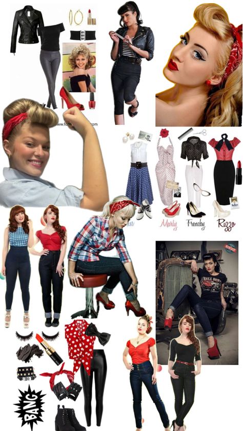 Temafest 2024 Diy 50s Costume Women 50 Style, Diy 50s Costume Women, Easy 50s Outfit, Classy Outfits Wedding, 50s Costume Women, 50s Pinup Outfits, Rockabilly Outfits For Women, Dress Like The 50s, 50s Rockabilly Fashion