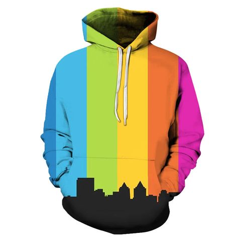 Pride Town 3D - Sweatshirt, Hoodie, Pullover – AeeTee 17 Kpop, 3d Hoodie, Hoodie Pullover, Lgbtq Pride, Kangaroo Pouch, Pullover Men, Side Panels, Sweatshirt Hoodie, School Work