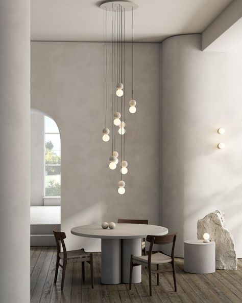 davidpompa on Instagram: “This is our Origo white collection! An amazing balance of lightness and character through Fiorito stone. A hanging rhythm of materials.…” Swag Lamp, White Canopy, Glass Rocks, Multi Light Pendant, Volcanic Rock, Glass Diffuser, Lamps Ceiling, Edison Bulb, 인테리어 디자인