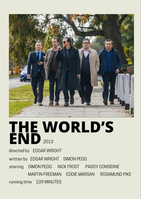 The World's End Movie, The Worlds End, Movie Poster Room, Worlds End, Top Movies To Watch, Classic Films Posters, Simon Pegg, Spooky Movies, Film Poster Design