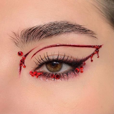 Blood Makeup, Vampire Aesthetic, Vampire Makeup, Cherry Crush, High Fashion Makeup, Makeup Easy, Halloween Makeup Inspiration, Red Makeup, Colourpop Cosmetics