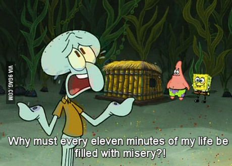 Squidward Breaks the Fourth Wall Spongebob Logic, Feeling Crappy, Breaking The 4th Wall, Spongebob Quotes, Breaking The Fourth Wall, Squidward Tentacles, Spongebob Square, Pineapple Under The Sea, Spongebob Funny