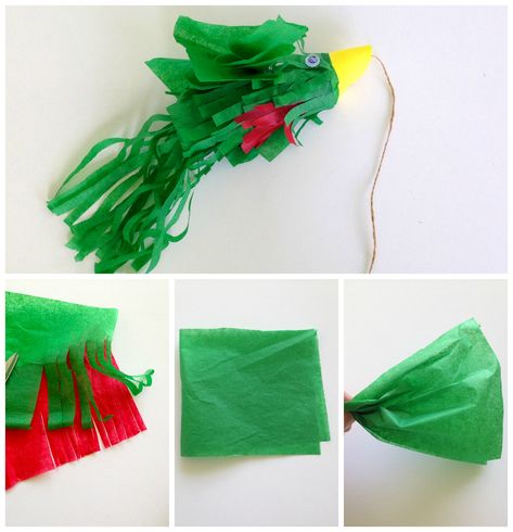 Make this Guatemalan quetzal craft with toilet paper tube in celebration of Guatemala's Independence Day on September 15! Guatemala Crafts For Kids, Guatemala Crafts, Guatemalan Art, Hispanic Heritage Month Activities, Guatemala Flag, Green Tissue Paper, Red Tissue Paper, World Thinking Day, Toilet Paper Tube