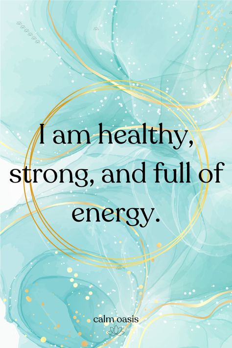 Self-love Affirmations | Wellbeing | Healthy Mind & Body I Am Healthy, Full Of Energy, Health Affirmations, Peaceful Life, Self Love Affirmations, Love Affirmations, Healthy Mind, Daily Affirmations, Daily Inspiration