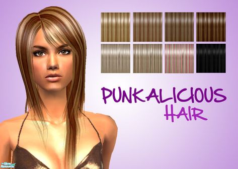 The Sims Resource - Punkalicious Hair 2000 Hair, 2000s Hair, Sims 2 Hair, Mod Hair, Y2k Hair, Sims 4 Body Mods, Sims 4 Gameplay, Emo Hair, Sims 4 Mods Clothes