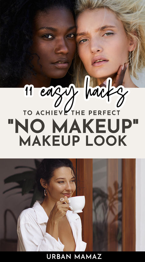 “No Makeup” Makeup Look No Makeup Look Products Natural, Mascara Free Makeup Look, Makeup Looks Without Mascara, Make Up Over 30, Best Natural Makeup Looks, Natural Makeup Contour, Day Eye Makeup Natural, Makeup For Id Photo, Noncomedogenic Makeup