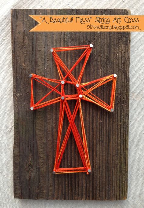 String Art Cross, Lenten Activities, Easter Religious Crafts, Group Crafts, Bible School Crafts, Religious Crafts, Christian Crafts, Cross Crafts, Vbs Crafts