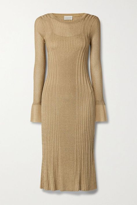 By Malene Birger Ophelias Rib Knitted Dress Ophelias Rib Knitted Dress Brioche Knit, Knits Sweaters, Dresses Patterns, Big Dresses, Knitted Dresses, Knit Dresses, Knitted Clothes, Black Slip Dress, Ribbed Knit Dress